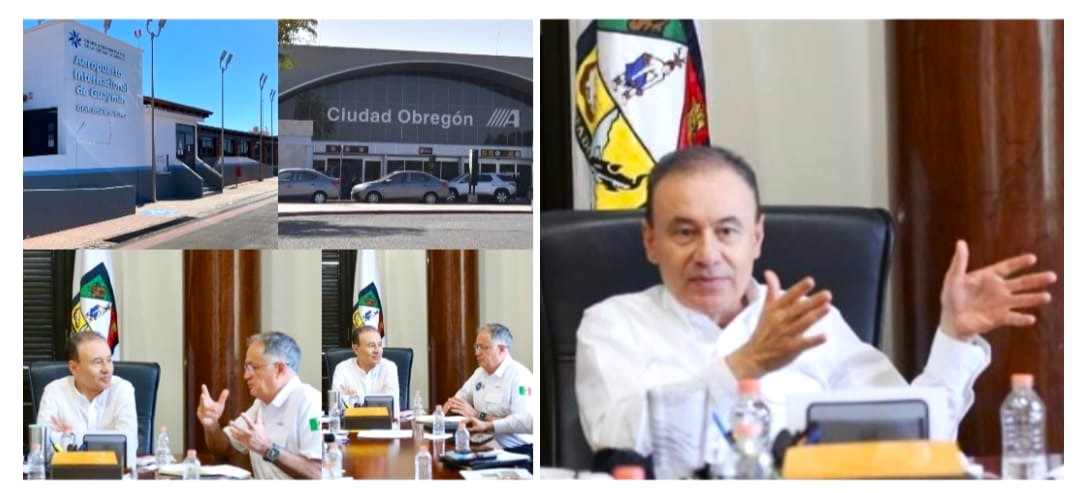 Aeropuertos de Guaymas y Obregón complementan potencialidades del Puerto de Guaymas