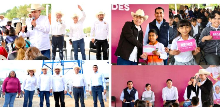 Alfonso Durazo lleva infraestructura hídrica y apoyos educativos a municipios del centro