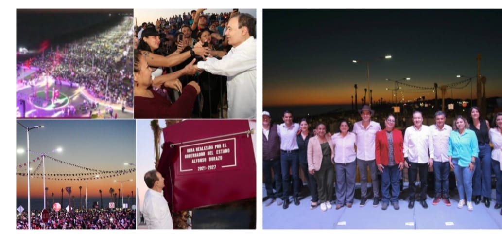 Con ambiente de fiesta y lleno total, Gobernador Durazo detona potencial turístico de Huatabampito con inauguración de Malecón