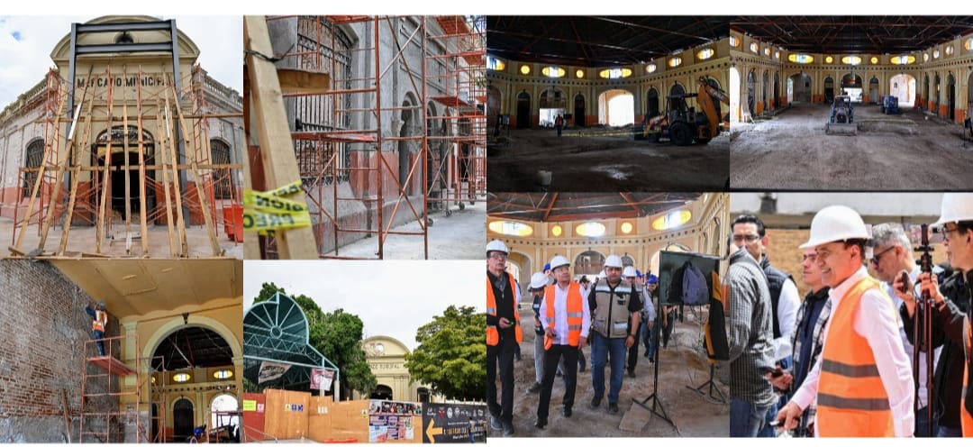 Acompaña Gobernador a locatarios en supervisión de obras de rehabilitación del Mercado Municipal en Hermosillo