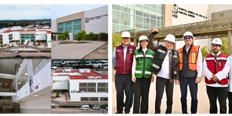 Supervisa gobernador Durazo hospital del IMSS en Navojoa con 96% de avance; beneficiará a 96 mil derechohabientes