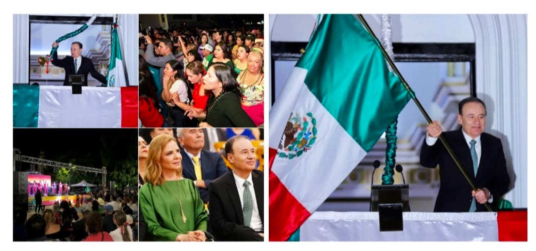 Ante 30 mil personas, Gobernador Durazo conmemora ceremonia de 214 Aniversario de Grito de Independencia