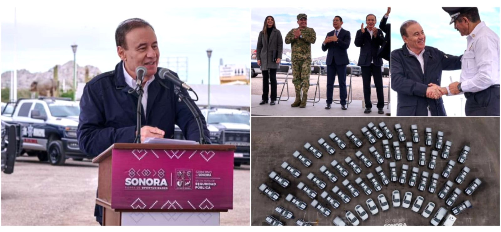 Gobernador Durazo amplía la fuerza policial en 21 municipios con nuevas unidades y más elementos capacitados