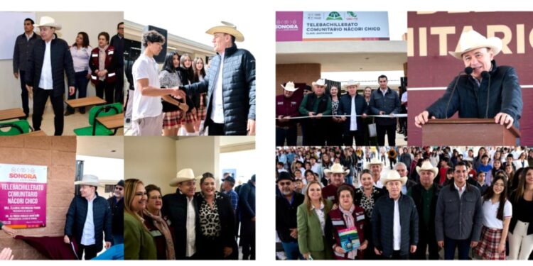 Entrega Gobernador Durazo telebachillerato en Nácori Chico y garantiza becas a estudiantes