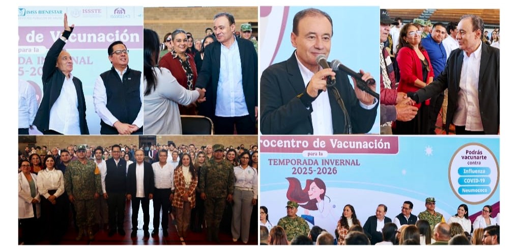 Gobernador Durazo arranca Macrocentro de Vacunación para aplicación de más de un millón de biológicos en temporada invernal