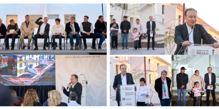Durazo y Sheinbaum entregan primeras casas del Bienestar en Sonora; meta de vivienda crece a 65 mil