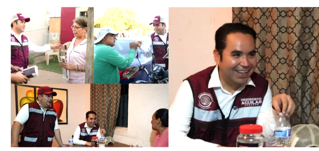Heriberto Aguilar y Jacobo Mendoza recorren casa por casa la colonia Las Placitas