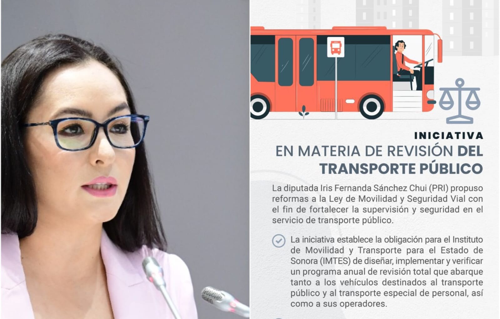 Propone Iris Sánchez Chiu revisiones obligatorias a vehículos y conductores del transporte público y de personal en Sonora