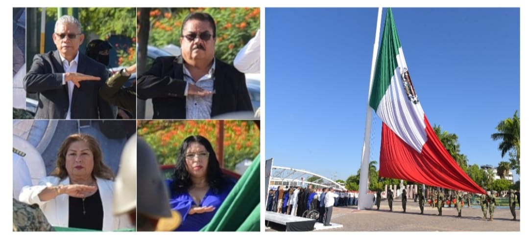 REALIZAN CEREMONIA DE IZAMIENTO DE BANDERA POR INICIO DEL MES PATRIO