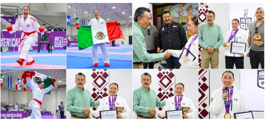 RECONOCE JAVIER LAMARQUE A LA ATLETA ANA CAROLINA HERRERA POR OBTENER MEDALLA DE ORO EN LOS JUEGOS PANAMERICANOS JUVENILES