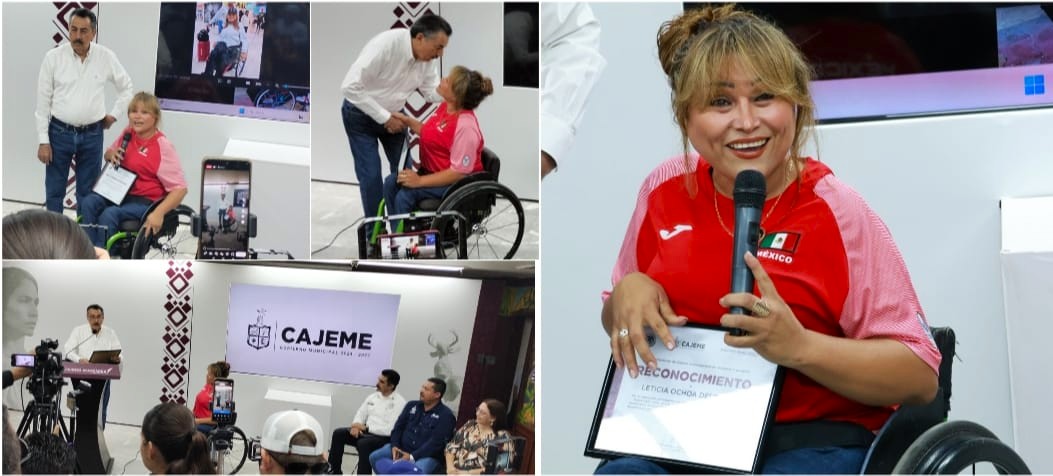 RECONOCE AYUNTAMIENTO A LETICIA OCHOA ATLETA PARALÍMPICA CAJEMENSE DE TALLA INTERNACIONAL