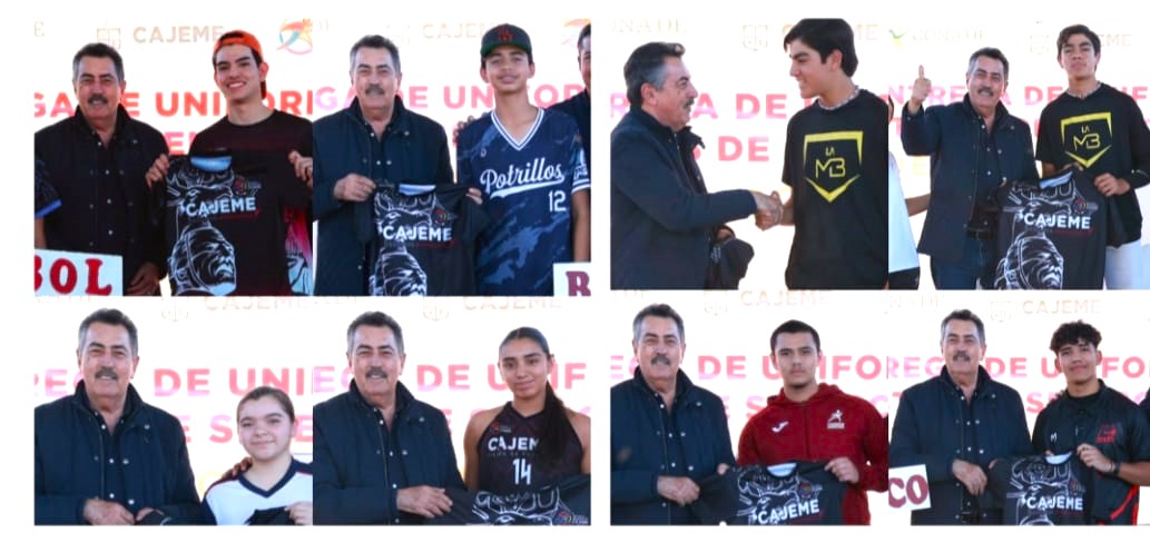 ENTREGA JAVIER LAMARQUE UNIFORMES A MÁS DE 800 ATLETAS DE CAJEME PARA LOS JUEGOS NACIONALES CONADE 2025