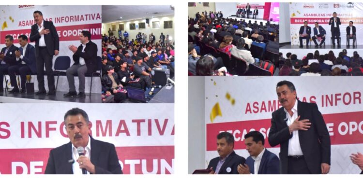 CONVIVE JAVIER LAMARQUE CON AUTORIDADES UNIVERSITARIAS EN ASAMBLEA INFORMATIVA DEL PROGRAMA BECAS SONORA