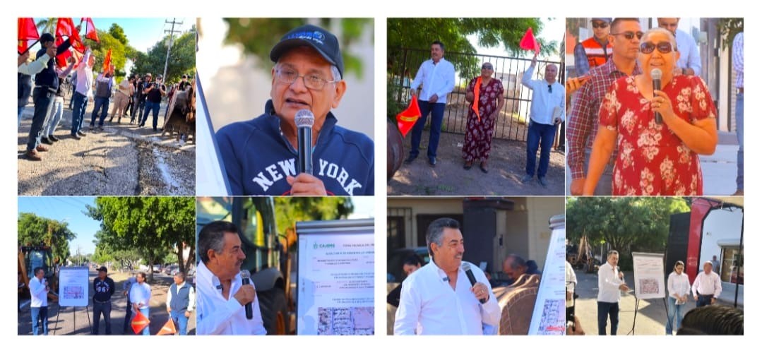 DA BANDERAZO JAVIER LAMARQUE A OBRA DE INFRAESTRUCTURA HIDROSANITARIA EN CALLE TETABIATE Y PAVIMENTACIÓN EN CALLE RÍO SONORA