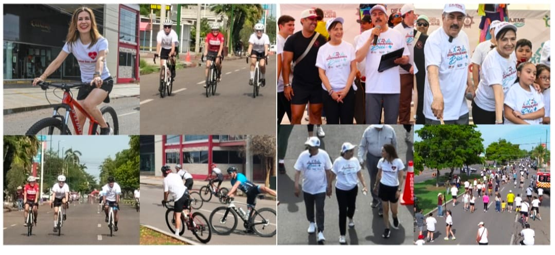 CON GRAN ENTUSIASMO INICIÓ EN CAJEME EL PROGRAMA «DOMINGUEANDO EN BICI Y +»