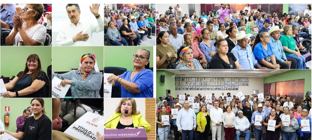 JAVIER LAMARQUE HACE ENTREGA DE 120 ESCRITURAS A FAMILIAS DE CAJEME