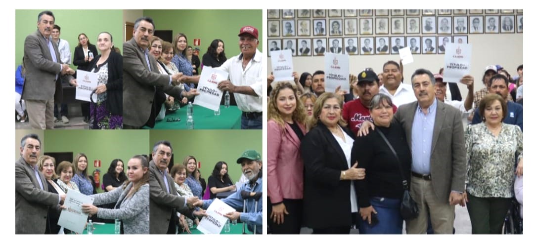 JAVIER LAMARQUE HACE ENTREGA DE 150 ESCRITURAS A FAMILIAS DE COLONIAS SITUADAS EN EL SUR Y NORTE DE CAJEME