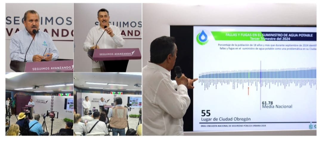 CAJEME PREPARADO PARA ENFRENTAR SEQUÍA CON MAYOR DISPONIBILIDAD DE AGUA PARA SUS HABITANTES Y FUTURO DESARROLLO ECONÓMICO