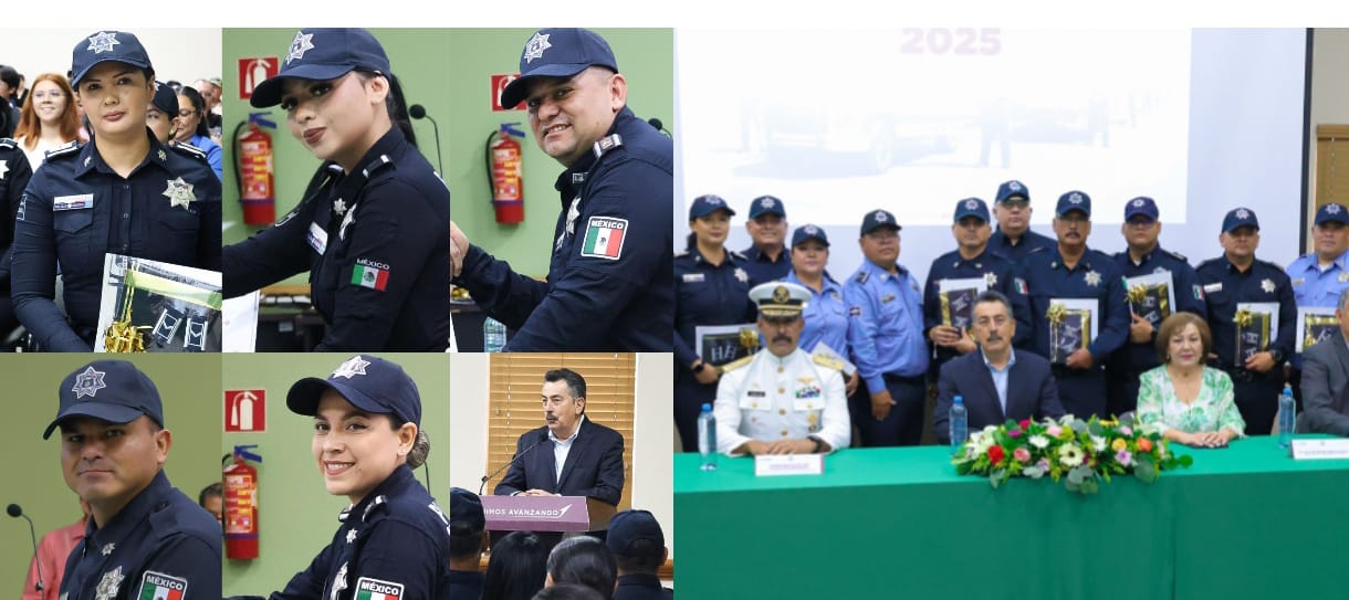 JAVIER LAMARQUE HACE ENTREGA DE GRADOS A POLICÍAS MUNICIPALES