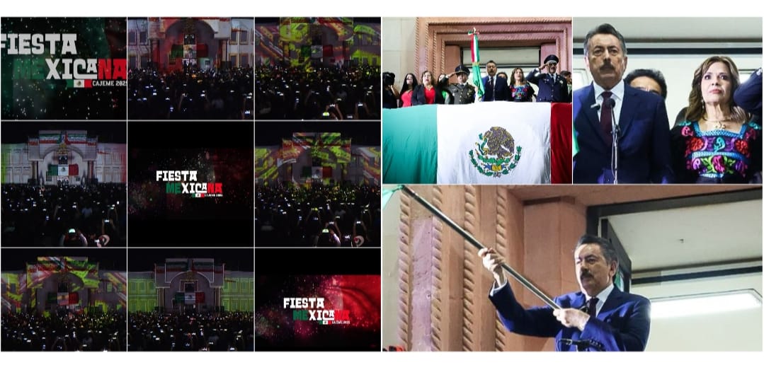 ENCABEZA PRESIDENTE MUNICIPAL JAVIER LAMARQUE CEREMONIA 215 DEL GRITO DE INDEPENDENCIA