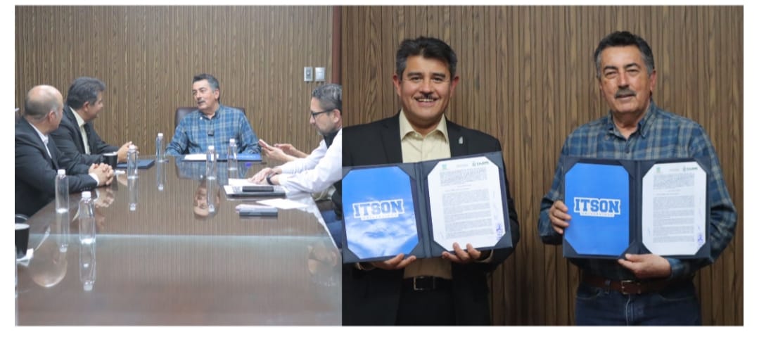 FIRMA JAVIER LAMARQUE CONVENIO DE COLABORACIÓN ENTRE EL AYUNTAMIENTO DE CAJEME Y EL INSTITUTO TECNOLÓGICO DE SONORA