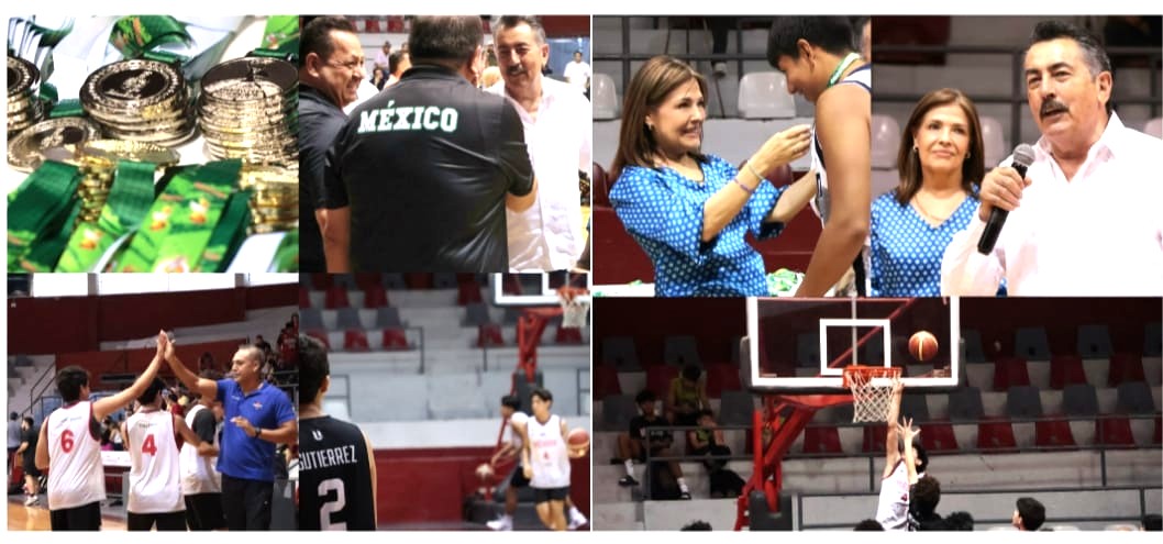 ENTREGA LAMARQUE MEDALLAS A EQUIPOS DE LA COPA NACIONAL DE BÁSQUETBOL INFANTIL Y JUVENIL EN CAJEME
