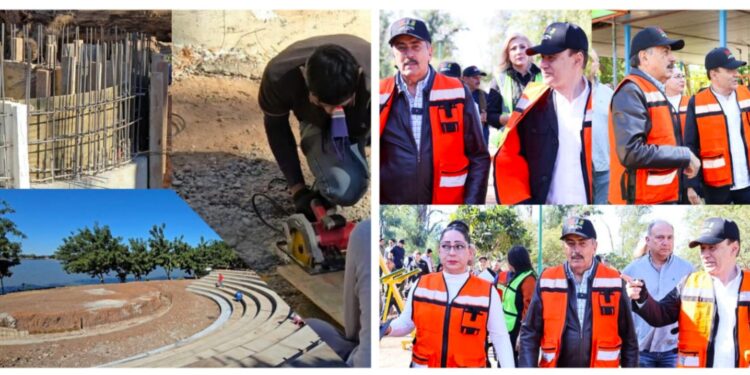 SUPERVISAN ALFONSO DURAZO Y JAVIER LAMARQUE AVANCES DE LOS PROYECTOS HISTÓRICOS EN PARQUE INFANTIL OSTIMURI Y LAGUNA DEL NÁINARI
