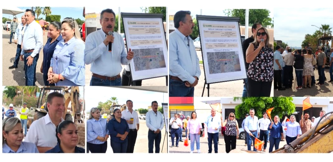 DA PRESIDENTE LAMARQUE BANDERAZO DE OBRA EN LA CALLE NO REELECCIÓN Y BLVD. LAS TORRES