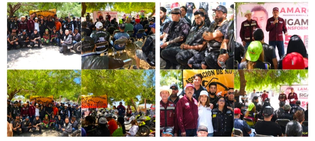 CANDIDATO JAVIER LAMARQUE ESTABLECE ESPACIO DE ENCUENTRO CON LA COMUNIDAD DE MOTOCICLISTAS DE CAJEME