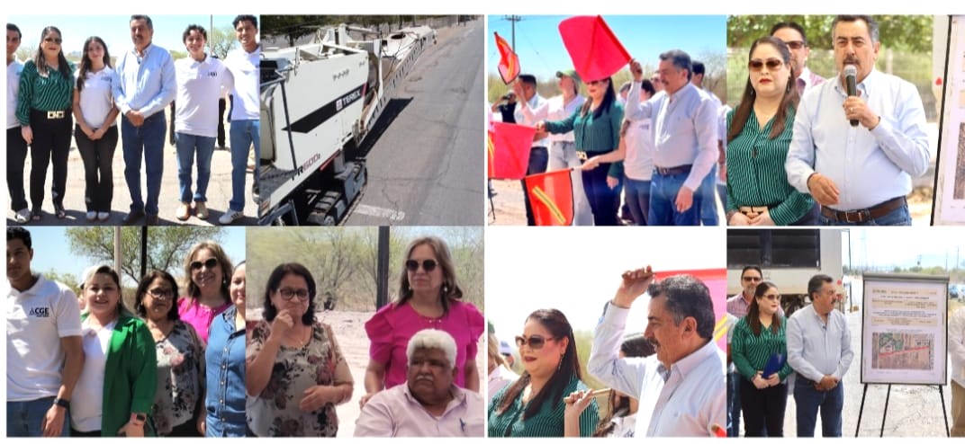 JAVIER LAMARQUE DA BANDERAZO DE INICIO EN OBRA DE REHABILITACIÓN VIAL AL NORTE DE CAJEME