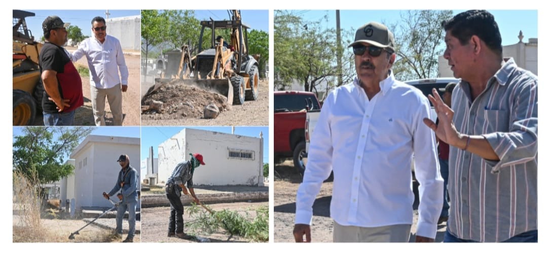 SUPERVISA ALCALDE JAVIER LAMARQUE LIMPIEZA Y PREPARACIÓN DE PANTEONES MUNICIPALES