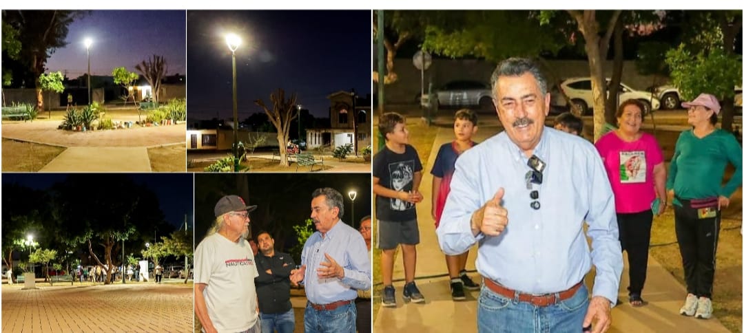 AVANZA CAJEME EN ILUMINACIÓN DE PARQUES, PLAZAS PÚBLICAS Y UNIDADES DEPORTIVAS: JAVIER LAMARQUE