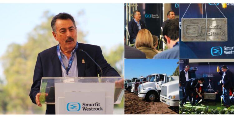 COLOCAN PRIMERA PIEDRA DE LA EMPRESA CARTONERA SMURFIT WESTROCK CONSUMER PACKAGING EN CAJEME