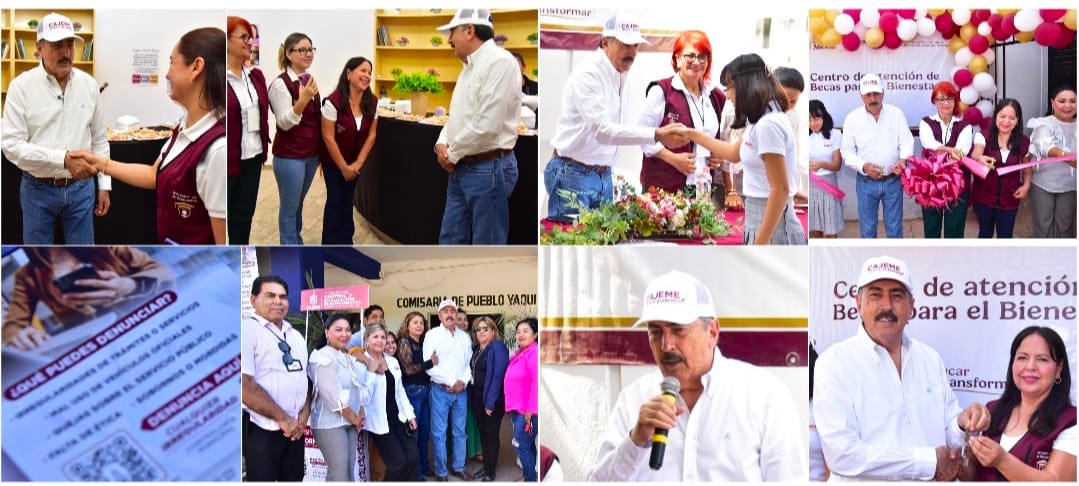 PARTICIPA JAVIER LAMARQUE EN INAUGURACIÓN DEL CENTRO DE ATENCIÓN DE BECAS PARA EL BIENESTAR EN PUEBLO YAQUI