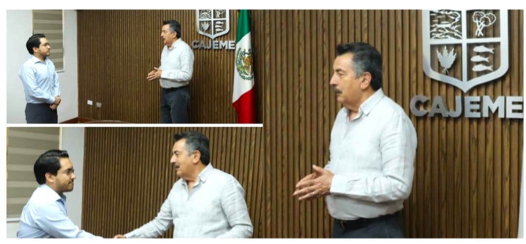 TOMA PROTESTA PRESIDENTE LAMARQUE A ROGELIO LUNA OLIVAS COMO COORDINADOR DE PRODUCCIÓN E IMAGEN INSTITUCIONAL DE CAJEME