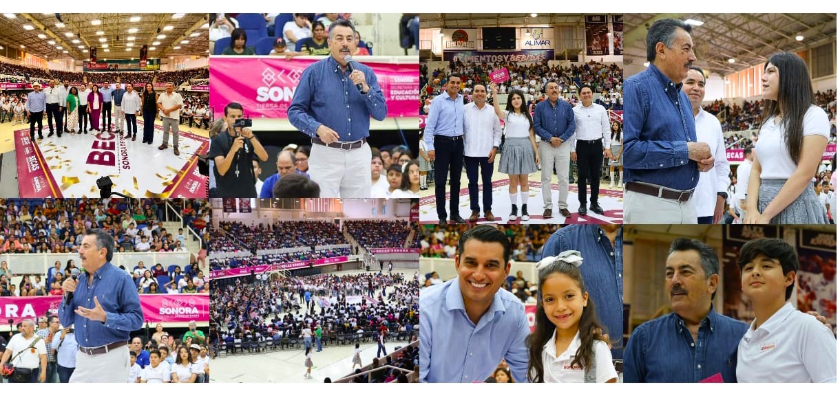JAVIER LAMARQUE RESPALDA HISTÓRICA ENTREGA DE BECAS A ESTUDIANTES DE CAJEME