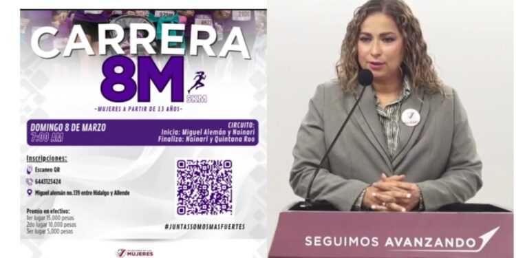 INVITA AYUNTAMIENTO A MUJERES A PARTICIPAR EN LA “CARRERA 8M” PARA FORTALECER LA UNIDAD Y LA IGUALDAD DE GÉNERO