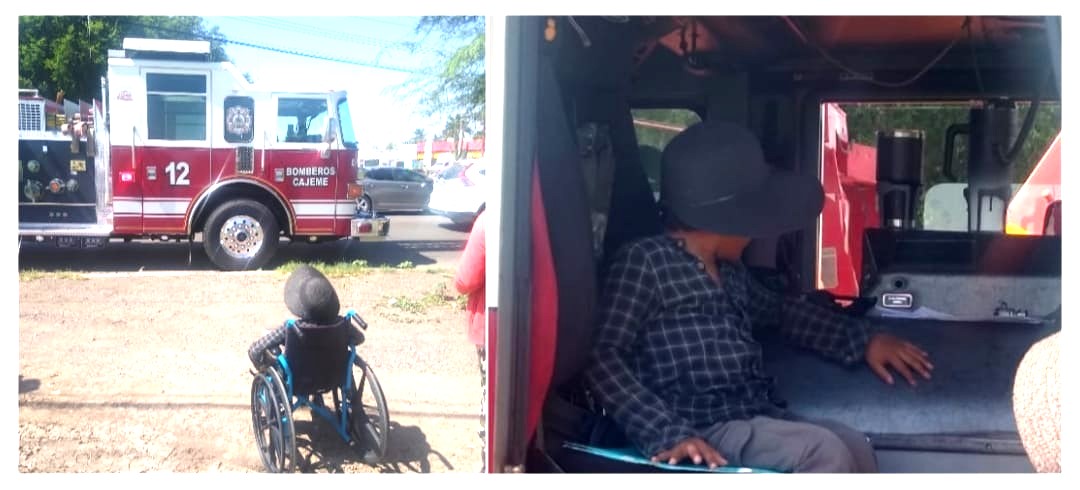BOMBEROS DE CAJEME CUMPLEN SUEÑO DE JOSUÉ