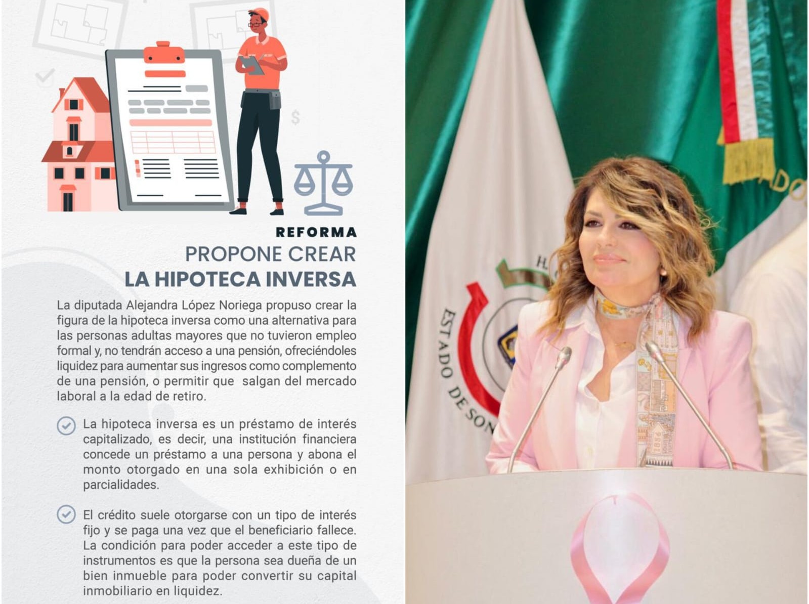 Hipoteca Inversa para la seguridad económica de las personas adultas mayores: diputada Alejandra López Noriega
