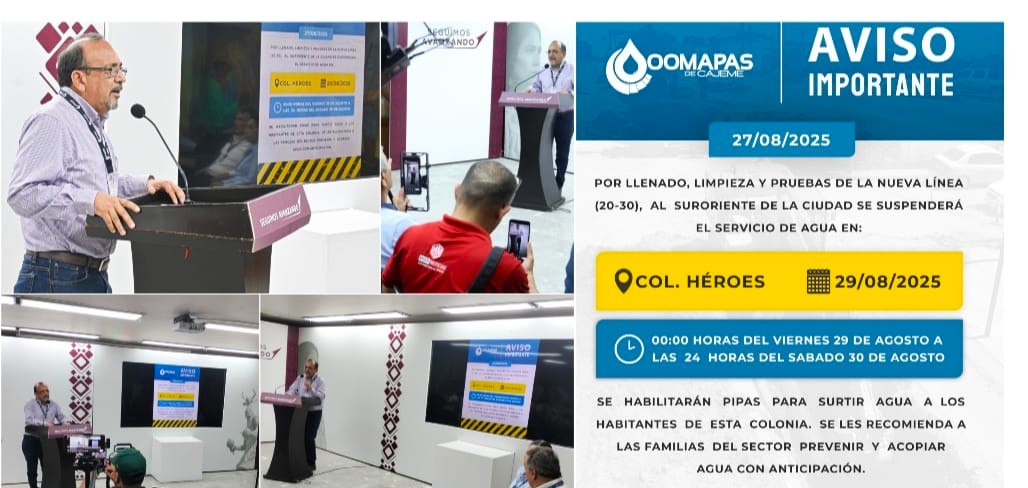 REALIZARÁ OOMAPAS DE CAJEME TRABAJOS DE LLENADO, LIMPIEZA Y PRUEBAS DEL AQUAFÉRICO SURORIENTE