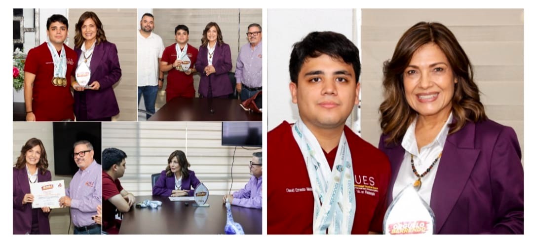 Entrega UES reconocimiento “Orgullo Berrendo” a destacado estudiante deportista