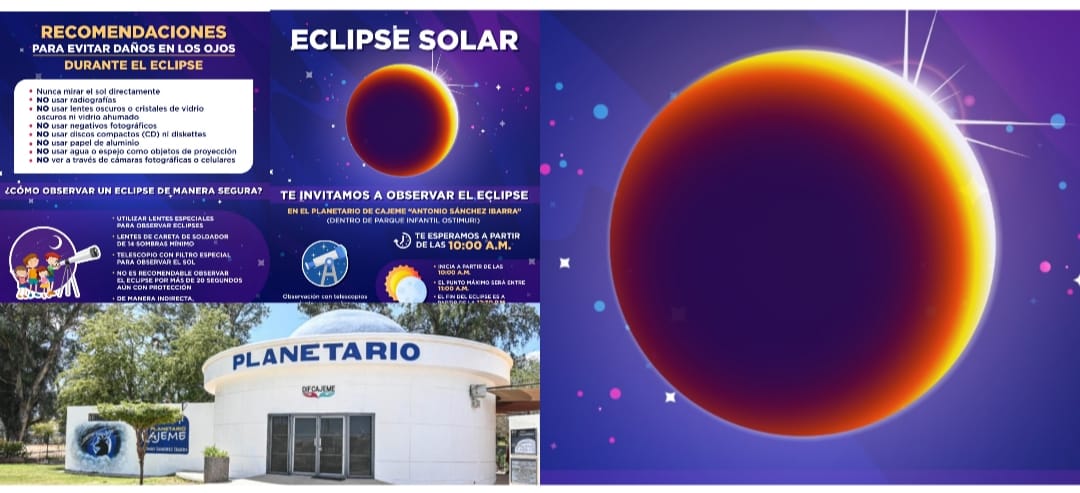 TENDRÁ PLANETARIO DE CAJEME ACTIVIDADES POR ECLIPSE DE SOL
