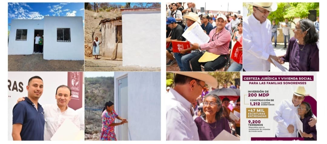 Beneficia Gobernador Durazo a más de 47 mil familias sonorenses con entrega de escrituras