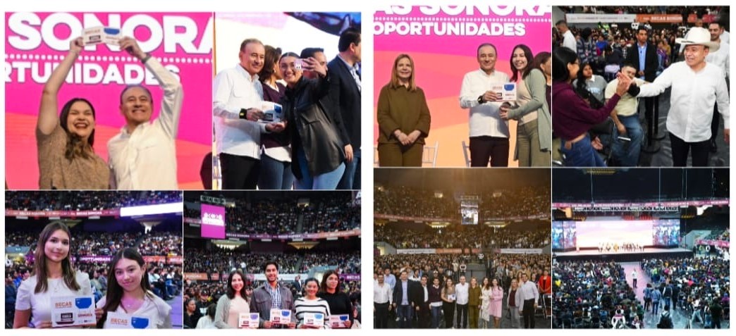 Disminuye Gobernador Durazo deserción escolar en Sonora con entrega de becas a estudiantes