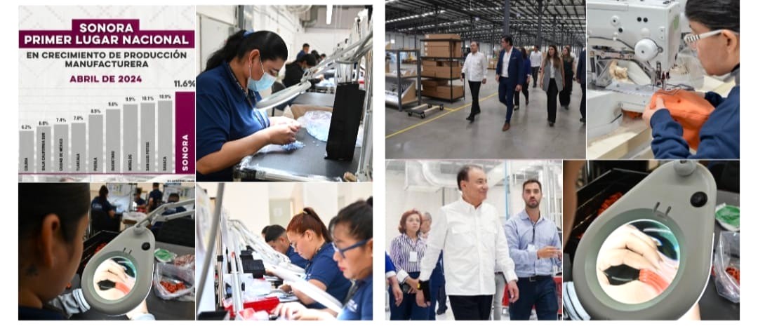 Sonora es primer lugar nacional en crecimiento de la industria manufacturera: Alfonso Durazo