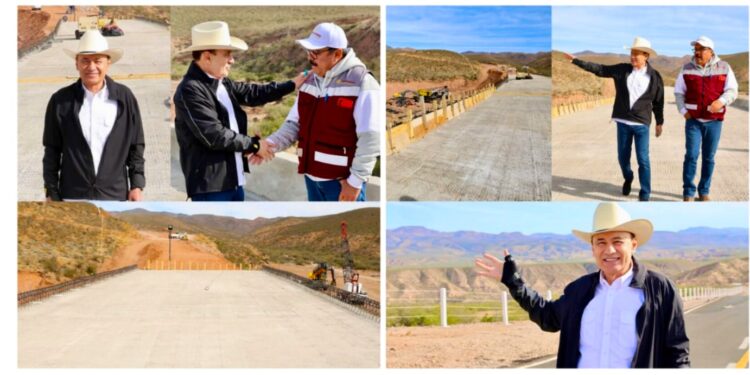 Conectividad y bienestar para la sierra; Gobernador Durazo supervisa avance del 80% de la carretera Bavispe- Nuevo Casas Grandes