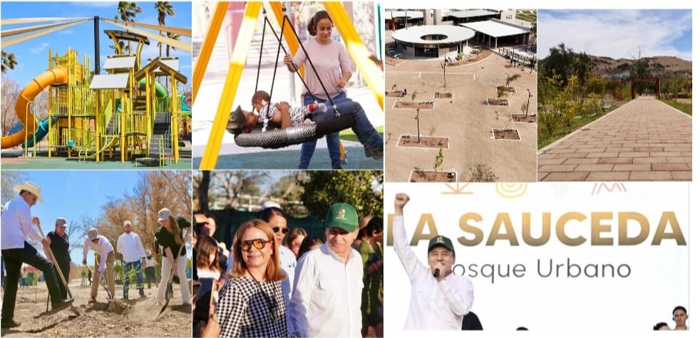 Gobernador Durazo avanza en acciones de rescate del Bosque Urbano La Sauceda con remodelación y reforestación