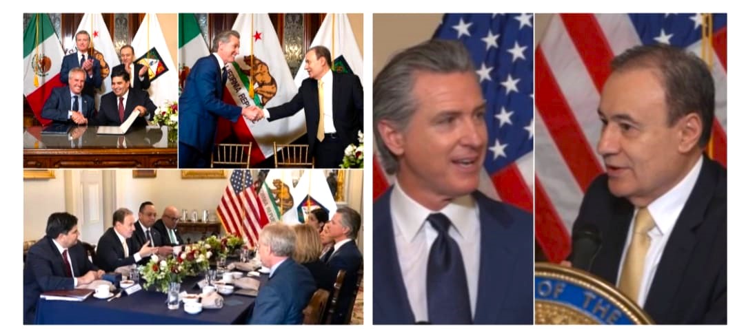 Gobernador Durazo y Gobernador Newsom firman acuerdo histórico para desarrollo sustentable binacional con California