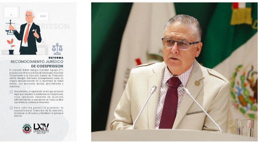 Propone diputado Rubén González reconocimiento legal de Coesprisson como parte de la Secretaría de Salud