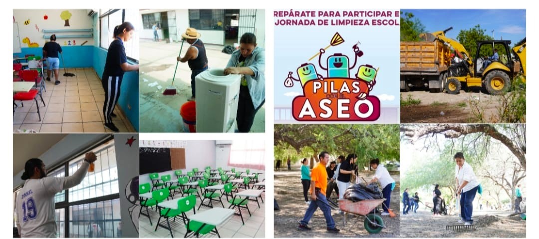 Gran participación de la comunidad escolar en la jornada de limpieza «Pilas con el aseo»